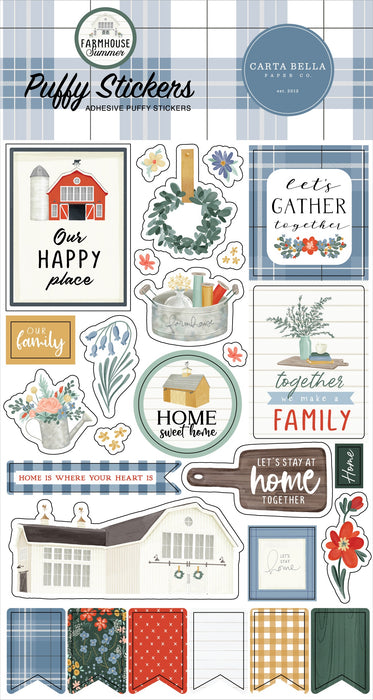 Carta Bella Farmhouse Summer - Puffy Stickers