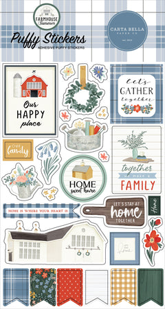 Carta Bella Farmhouse Summer - Puffy Stickers