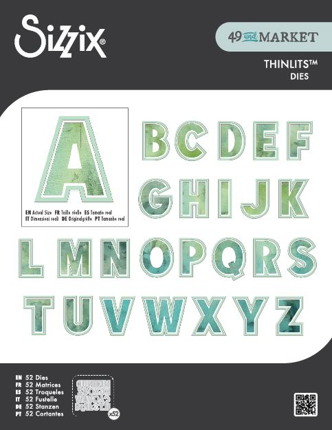 Sizzix Thinlits Die Set by 49 & Market - This or That Alphabet