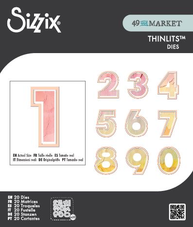 Sizzix Thinlits Die Set by 49 & Market - This or That Numbers