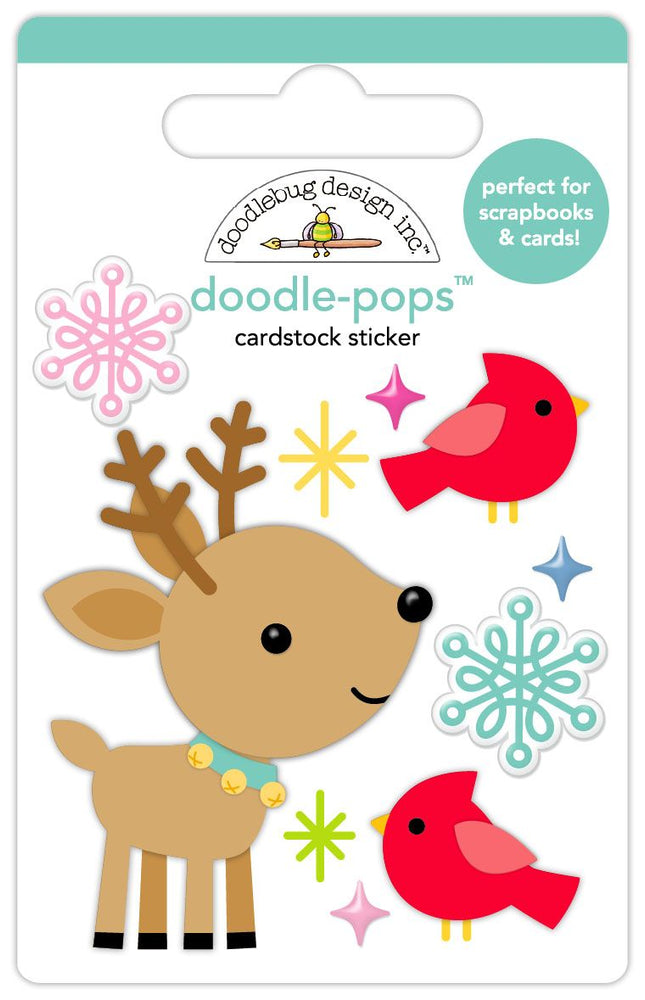 Doodlebug Design Oh What Fun! - Deer Friends Doodle-Pops Dimensional Sticker