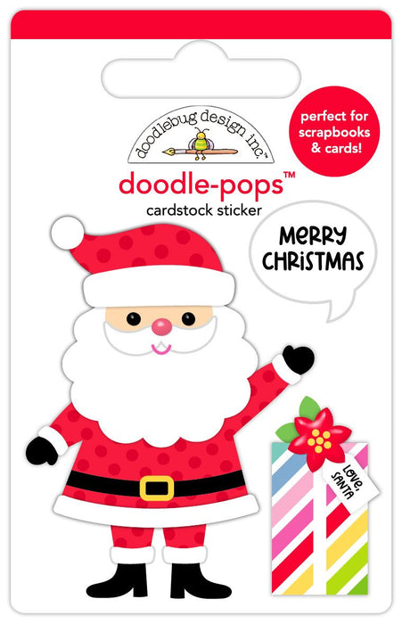 Doodlebug Design Oh What Fun! - Hello Santa Doodle-Pops Dimensional Sticker