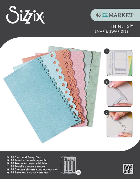 Sizzix Thinlits Die Set by 49 & Market - Snap And Swap Journal Set