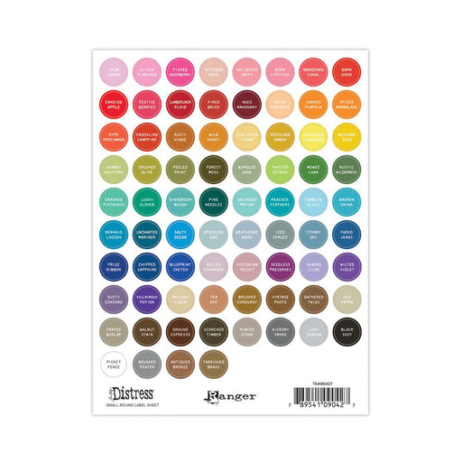 Tim Holtz Distress Mini Ink Pad Round Labels - White