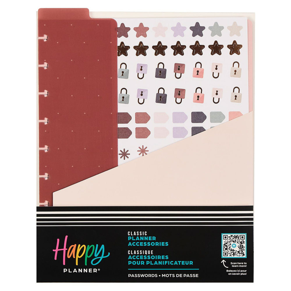 Me & My Big Ideas Happy Planner - Rise And Align Passwords Classic Accessory Pack