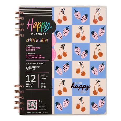 Me & My Big Ideas Happy Planner - A Festive Year Twin Loop Classic Planner 12 Month Jul 26 - Jun 27