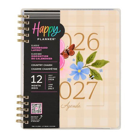 Me & My Big Ideas Happy Planner - Country Charm Twin Loop Classic Planner 12 Month Jul 26 - Jun 27