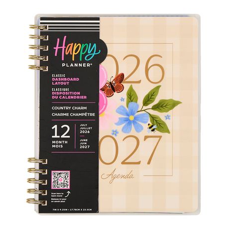 Me & My Big Ideas Happy Planner - Country Charm Twin Loop Classic Planner 12 Month Jul 26 - Jun 27