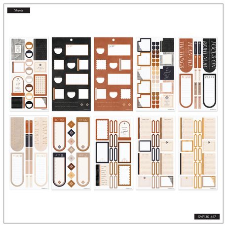 Me & My Big Ideas Happy Planner - Sticker Value Pack Neutral Noir