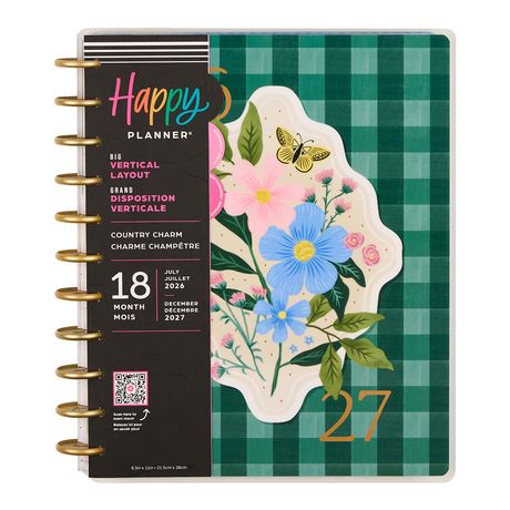 Me & My Big Ideas Happy Planner - Country Charm Big Planner 18 Month Jul 26 - Dec 27