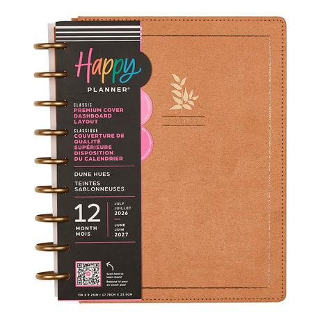 Me & My Big Ideas Happy Planner - Dune Hues Fabric Classic Planner 12 Month Jul 26 - Jun 27