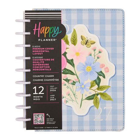 Me & My Big Ideas Happy Planner - Country Charm Fabric Classic Planner 12 Month Jul 26 - Jun 27