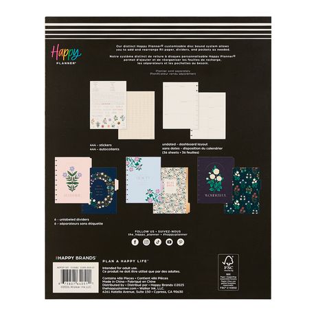 Me & My Big Ideas Happy Planner - Spring Tapestry Classic Undated Calendar Extension Pack