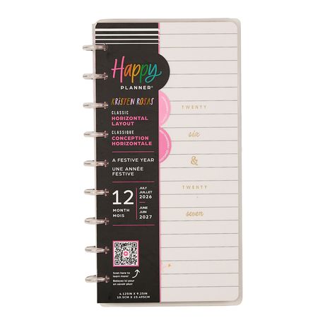 Me & My Big Ideas Happy Planner - A Festive Year Skinny Planner 12 Month Jul 26 - Jun 27