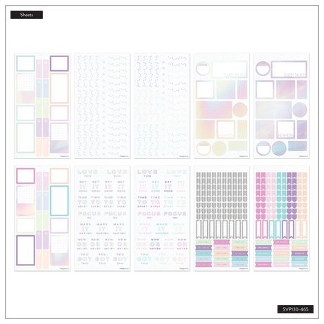 Me & My Big Ideas Happy Planner - Sticker Value Pack Prism And Pearl