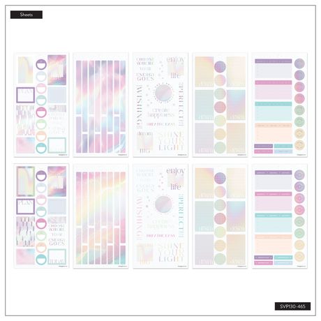 Me & My Big Ideas Happy Planner - Sticker Value Pack Prism And Pearl