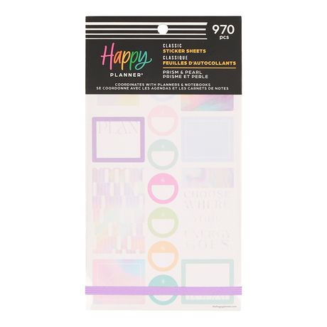 Me & My Big Ideas Happy Planner - Sticker Value Pack Prism And Pearl