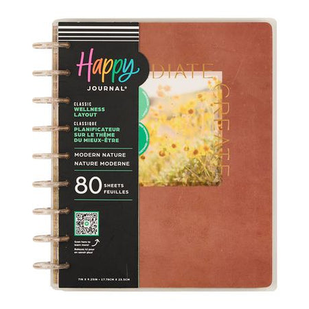 Me & My Big Ideas Happy Planner - Wellness Discbound Guided Journal Modern Nature