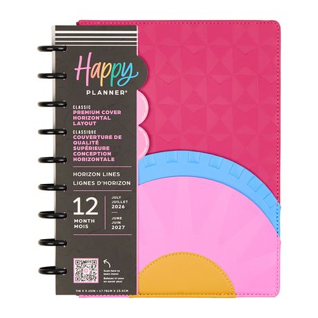 Me & My Big Ideas Happy Planner - Horizon Lines Patchwork Classic Planner 12 Month Jul 26 - Jun 27