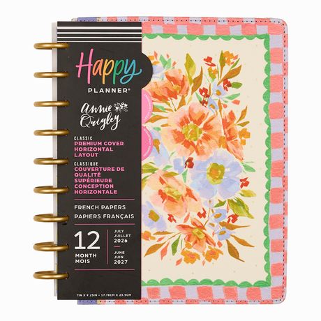 Me & My Big Ideas Happy Planner - French Papers Fabric Classic Planner 12 Month Jul 26 - Jun 27