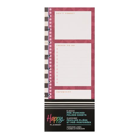 Me & My Big Ideas Happy Planner - Horizon Lines Classic Folded Fill Paper