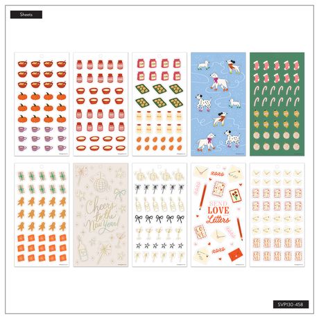 Me & My Big Ideas Happy Planner - Sticker Value Pack A Festive Year Icons