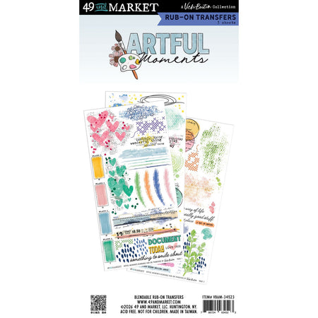 49 & Market Artful Moments by Vicki Boutin - Blendable Rub-On Transfers