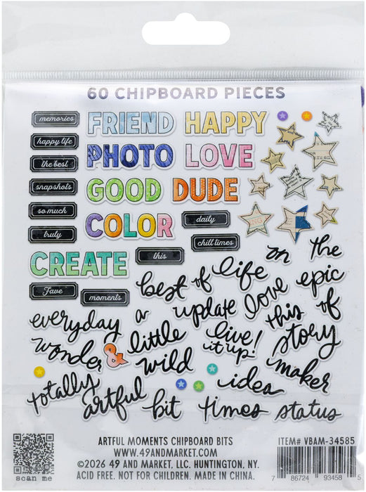 49 & Market Artful Moments by Vicki Boutin - Chipboard Set