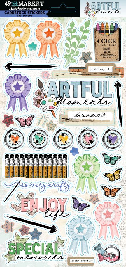 49 & Market Artful Moments by Vicki Boutin - Cardstock Stickers