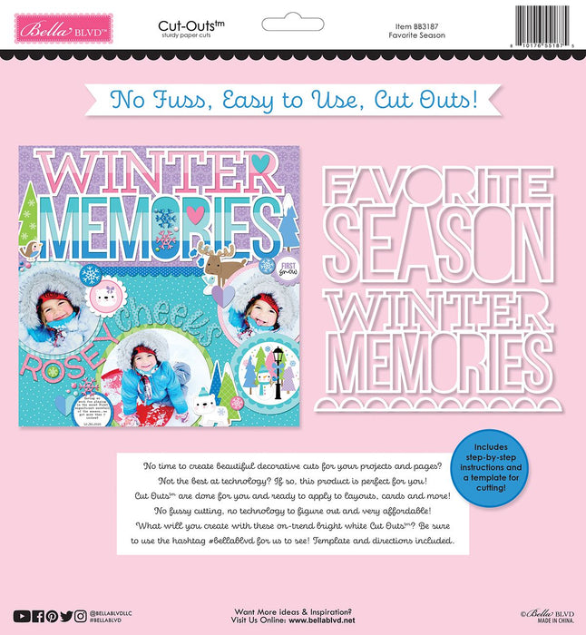 Bella Blvd Snowflake Season - Favorite Season Cut Outs
