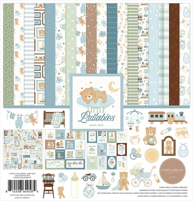 Carta Bella Little Lullabies Baby Boy - 12x12 Collection Kit