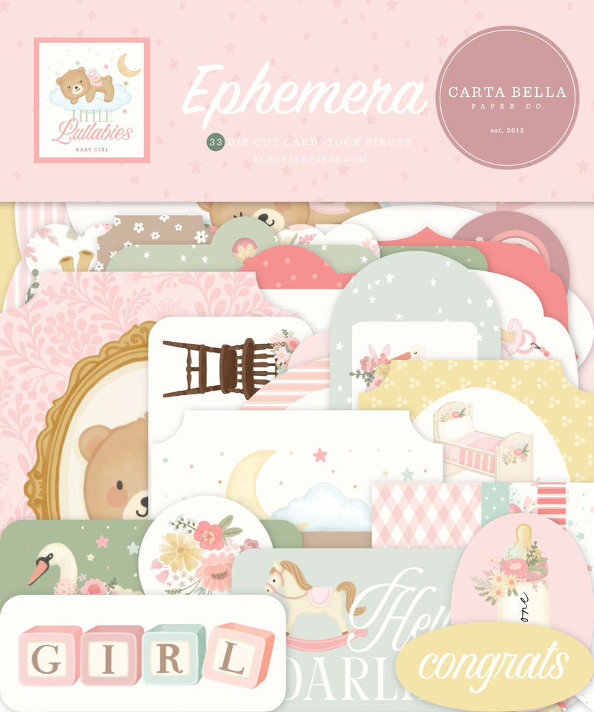 Carta Bella Little Lullabies Baby Girl - Ephemera