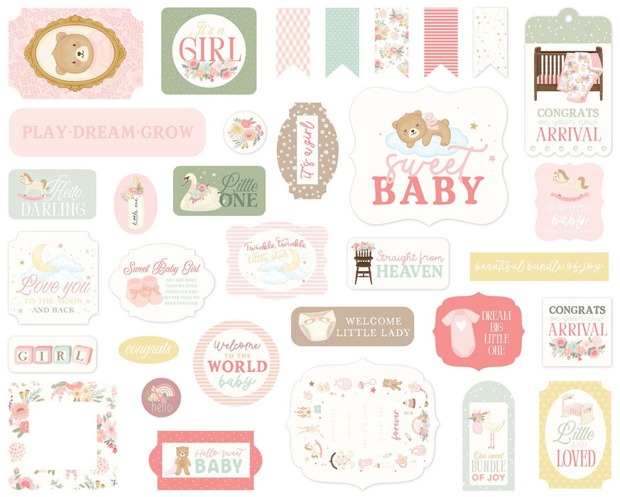 Carta Bella Little Lullabies Baby Girl - Ephemera