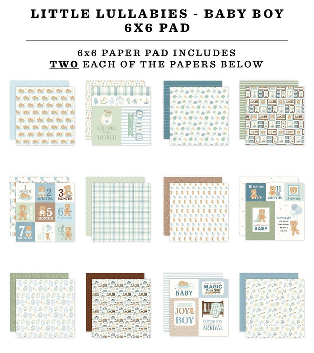 Carta Bella Little Lullabies Baby Boy - 6x6 Pad