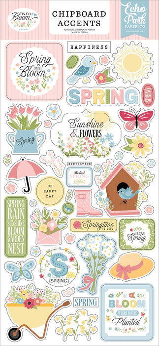 Echo Park In Full Bloom - Chipboard Accents