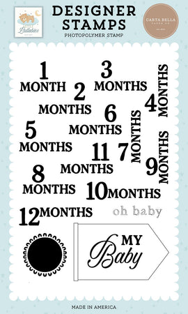 Carta Bella Little Lullabies Baby Boy - Baby Boy Months Stamps