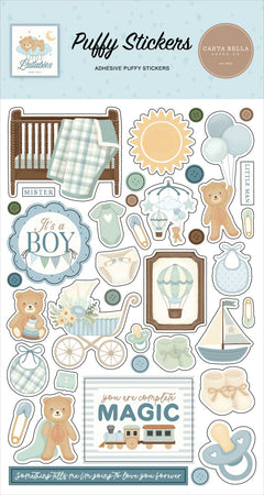 Carta Bella Little Lullabies Baby Boy - Puffy Stickers