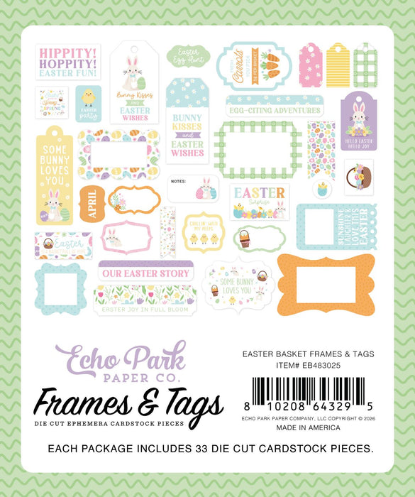 Echo Park Easter Basket - Ephemera Frames & Tags