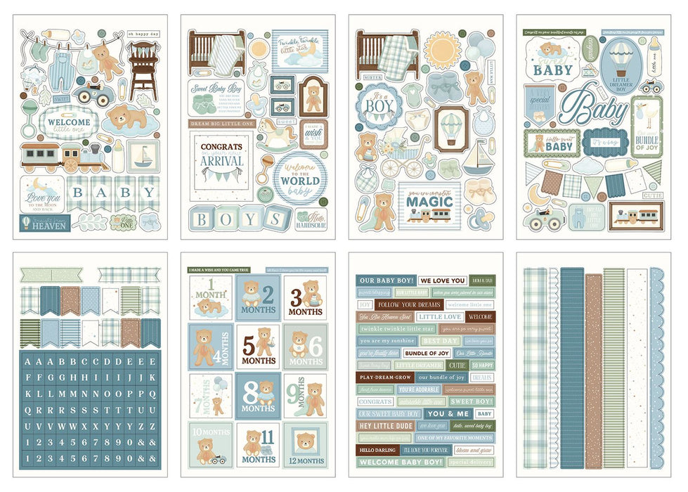 Carta Bella Little Lullabies Baby Boy - Sticker Book