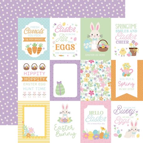 Echo Park Easter Basket - 3x4 Journaling Cards