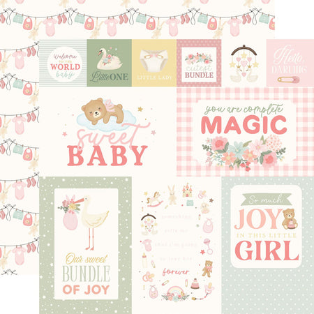 Carta Bella Little Lullabies Baby Girl - Multi Journaling Cards