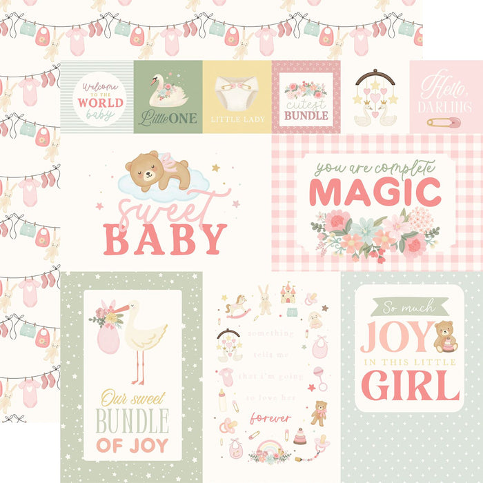Carta Bella Little Lullabies Baby Girl - Multi Journaling Cards