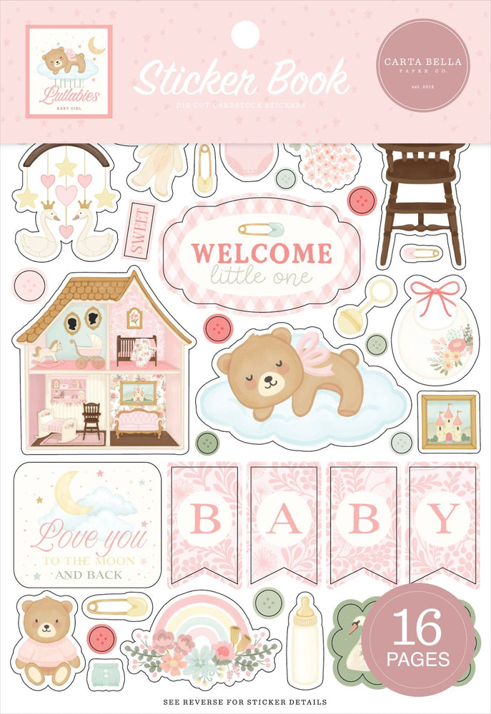 Carta Bella Little Lullabies Baby Girl - Sticker Book