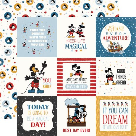 Echo Park Mouse And Me - 4x4 Journaling Cards