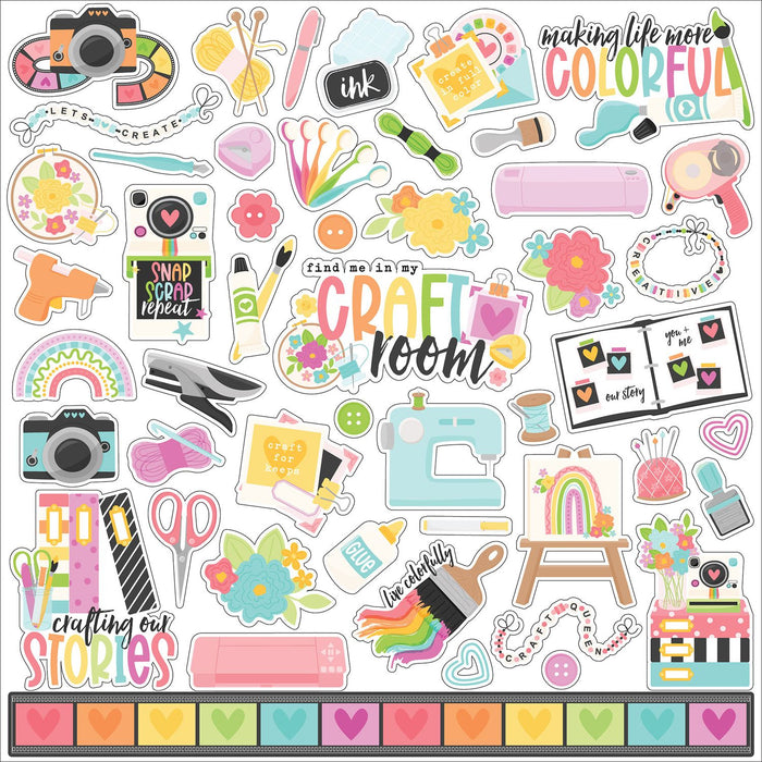 Echo Park Craft Room - Element Stickers