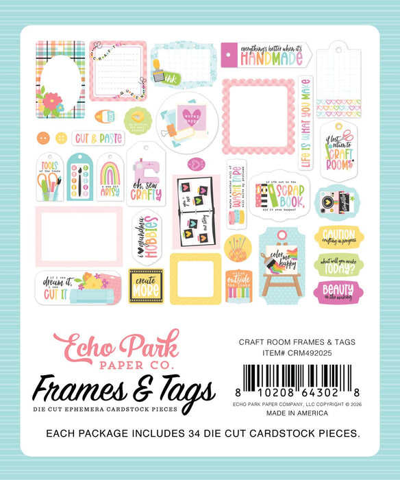 Echo Park Craft Room - Ephemera Frames & Tags