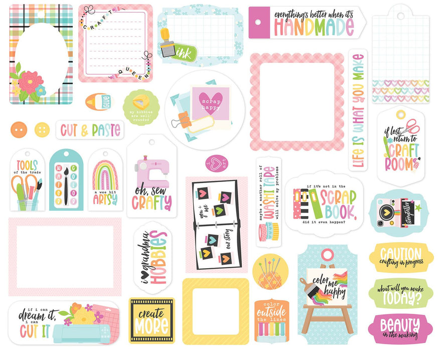 Echo Park Craft Room - Ephemera Frames & Tags