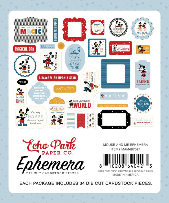 Echo Park Mouse And Me - Ephemera Icons