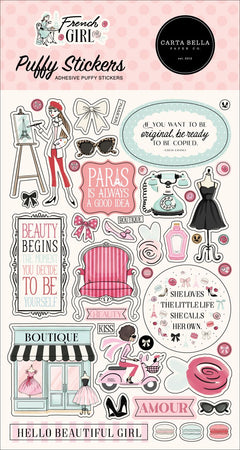 Carta Bella French Girl - Puffy Stickers