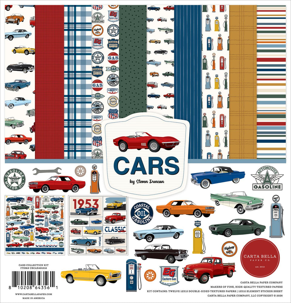Carta Bella Cars - 12x12 Collection Kit